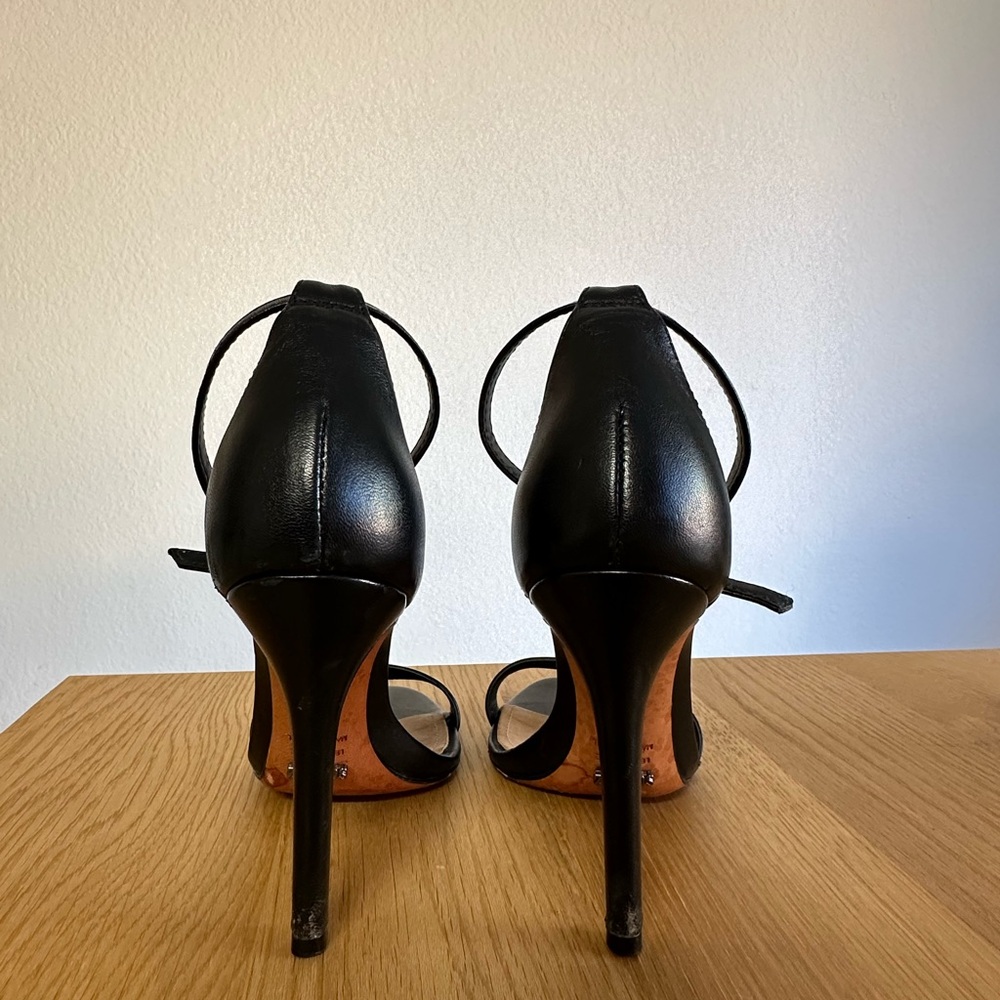 SCHUTZ Cadey Lee Strappy Sandal Black Leather Size 7 - Picture 7 of 12